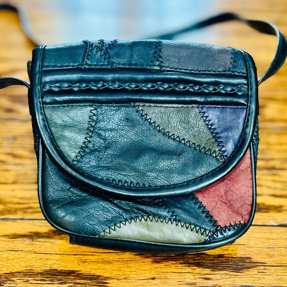 Multicolor Leather Crossbody Bag - image 2